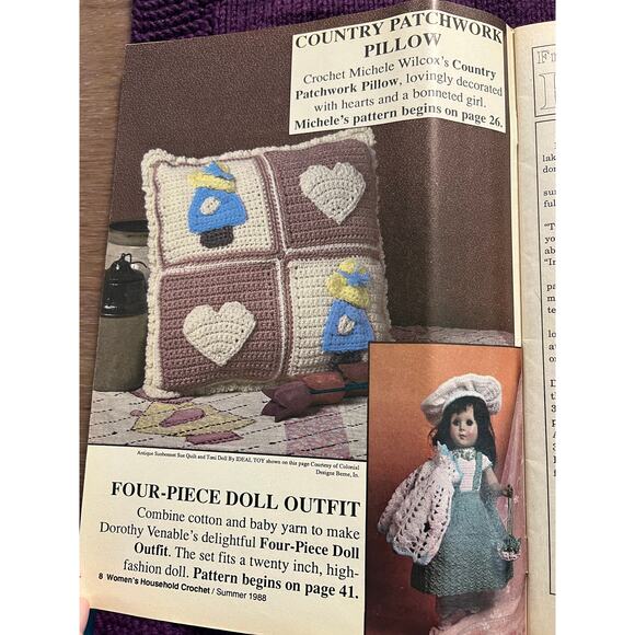 women's household Crochet pattern book 1980s sweater afgan toys - Picture 6 of 6